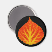 Rood en geel esperen Leaf #10 Magneet (Voorkant / Achterkant)