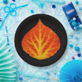 Rood en geel esperen Leaf #10 Papieren Bordje (Feest)