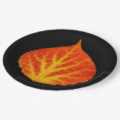 Rood en geel esperen Leaf #10 Papieren Bordje (Gekanteld)