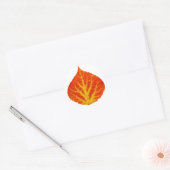 Rood en geel esperen Leaf #10 Ronde Sticker (Envelop)