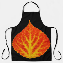 Rood en geel esperen Leaf #10 Schort