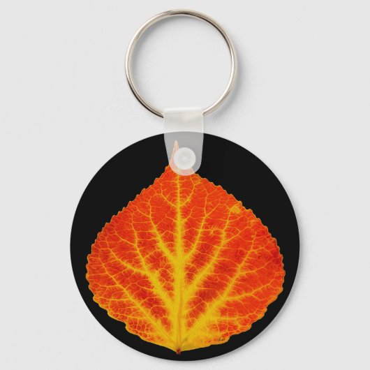 Rood en geel esperen Leaf #10 Sleutelhanger (Voorkant)