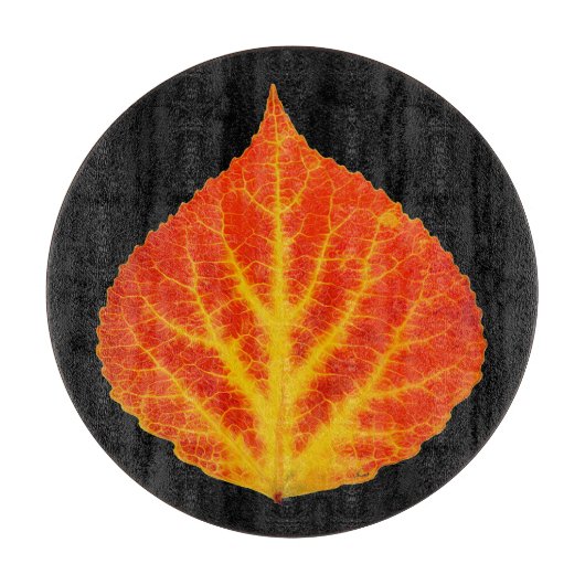Rood en geel esperen Leaf #10 Snijplank (Voorkant)