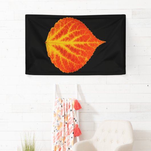Rood en geel esperen Leaf #10 Spandoek (Insitu)