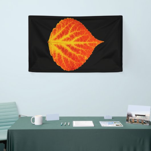 Rood en geel esperen Leaf #10 Spandoek (Beurs)