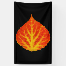 Rood en geel esperen Leaf #10 Spandoek