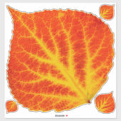 Rood en geel esperen Leaf #10 Sticker (Vel)