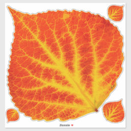 Rood en geel esperen Leaf #10 Sticker