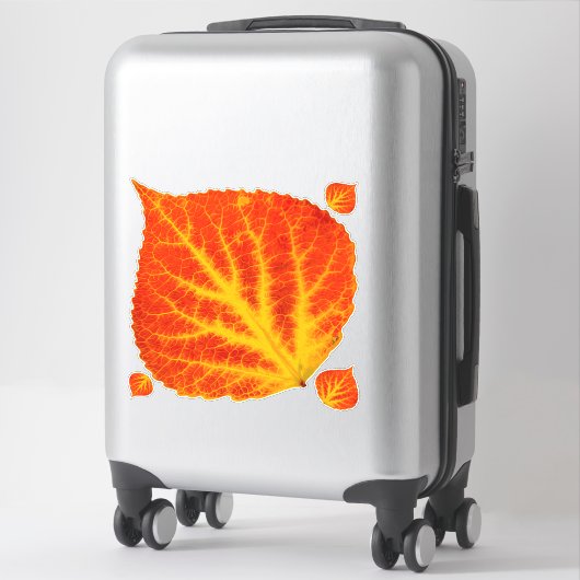 Rood en geel esperen Leaf #10 Sticker (Koffer)
