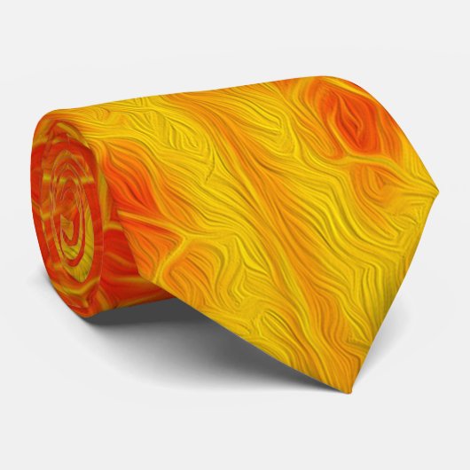 Rood en geel esperen Leaf #10 Stropdas (Opgerold)