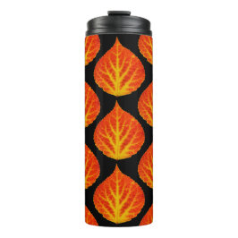 Rood en geel esperen Leaf #10 Thermosbeker