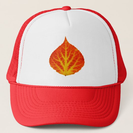 Rood en geel esperen Leaf #10 Trucker Pet (Voorkant)