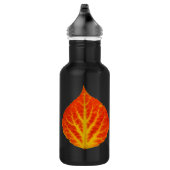 Rood en geel esperen Leaf #10 Waterfles (Rechts)