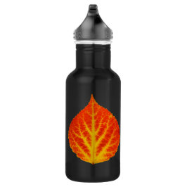 Rood en geel esperen Leaf #10 Waterfles