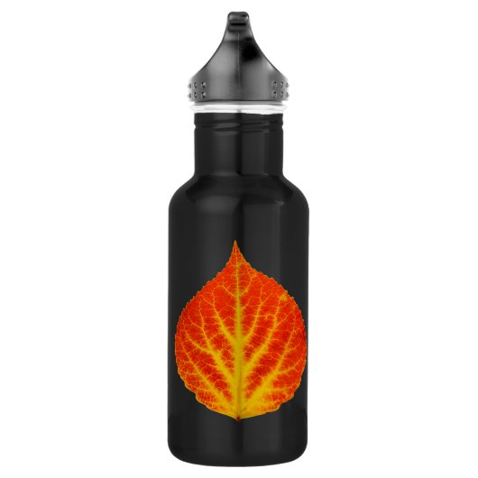 Rood en geel esperen Leaf #10 Waterfles (Rechts)