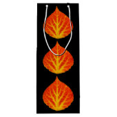 Rood en geel esperen Leaf #10 Wijn Cadeautas (Achterkant)