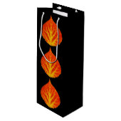 Rood en geel esperen Leaf #10 Wijn Cadeautas (Voorkant Gekanteld)