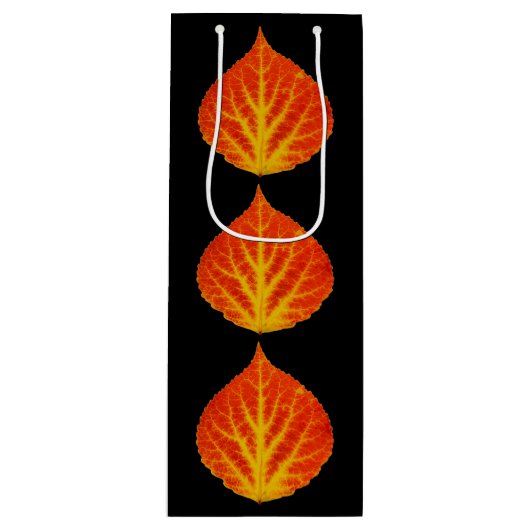 Rood en geel esperen Leaf #10 Wijn Cadeautas (Voorkant)