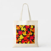 Rood en geel Fall Leaves Canvas Tas (Achterkant)