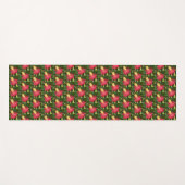 Rood en geel Floral Pattern Yogamat (Voorkant (horizontaal))