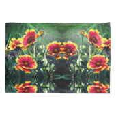 Rood en geel Gaillardia Daisy Blanket Flower Kussensloop (Achterkant)