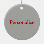 Rood en geel geef één filmkaartje toe keramisch ornament (Achterkant)