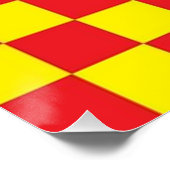 Rood en Geel Geruit Perfect Poster (Hoek)