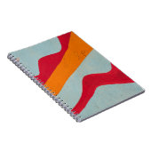 Rood en geel geschilderde wand notitieboek (Rechterzijde)