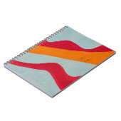 Rood en geel geschilderde wand notitieboek (Linkerzijde)