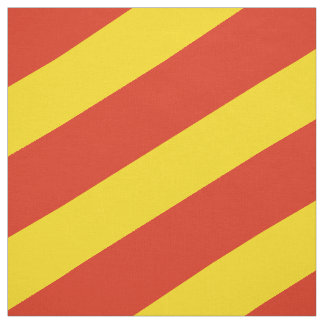 Rood en geel gestreepte patroon stof