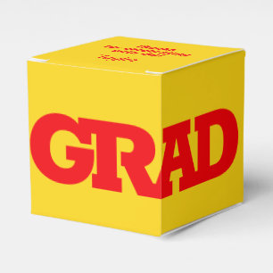 Rood en Geel Goud AFSTUDEERDER GraduPartij Bedankdoosjes