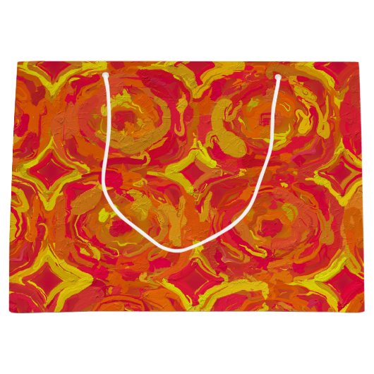 Rood en geel groot cadeauzakje (Voorkant)