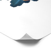 rood en geel Japans chrysanthemum wit Poster (Hoek)