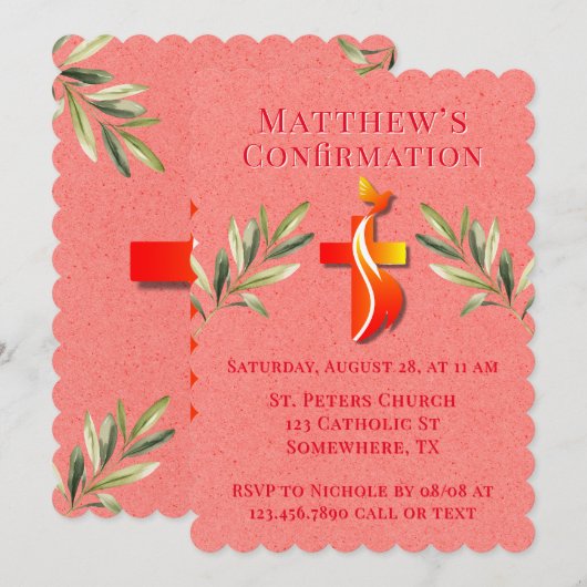 Rood en Geel Kruis en een Duivenbevestiging Kaart (Voorkant / Achterkant)