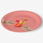 Rood en Geel Kruis en een Duivenbevestiging Papieren Bordje (Gekanteld)