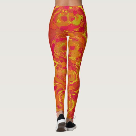Rood en geel leggings (Achterkant)