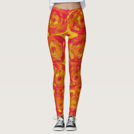 Rood en geel leggings