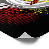 Rood en geel lint en koningshepatitis C Poster (Hoek)