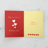 Rood en geel met hartjes en foto kaart (Binnen)