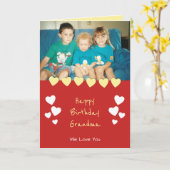 Rood en geel met hartjes en foto kaart (Gele Bloem)