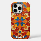 Rood en geel mozaïek Abstract Case-Mate iPhone Case (Achterkant)