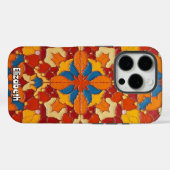 Rood en geel mozaïek Abstract Case-Mate iPhone Case (Achterkant (horizontaal))
