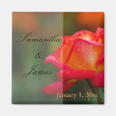 Rood en Geel Oranje Persoonlijk Weddenschap Magneet (Voorkant)