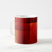 Rood en geel patroon koffiemok (Voorkant links)
