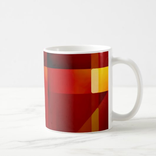 Rood en geel patroon koffiemok (Rechts)