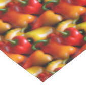 Rood en Geel Peppers Tafelkleed (Gekanteld)