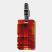 Rood en geel pijlpatroon bagagelabel (Voorkant verticaal)