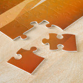 Rood en geel religieus kruis legpuzzel (Zijkant)