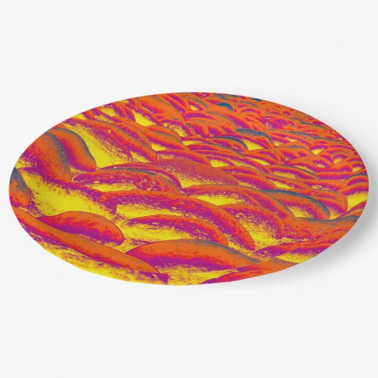 Rood en geel Rockscape Papieren Bordje (Gekanteld)