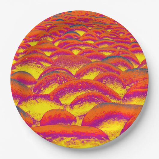 Rood en geel Rockscape Papieren Bordje (Voorkant)